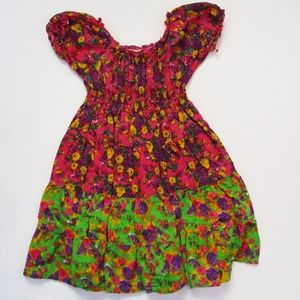 Yo Baby Cotton Smocked Floral Dress